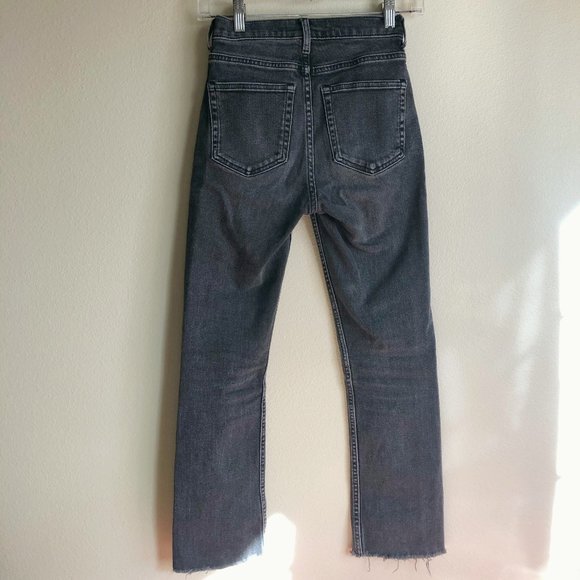 Everlane high waisted gray kick crop jeans - Picture 2 of 3